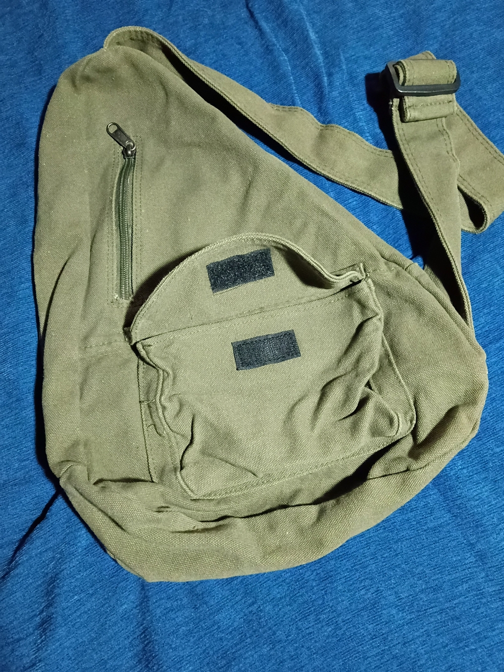 Olive Green Crossbody Sling Bag - Unbranded